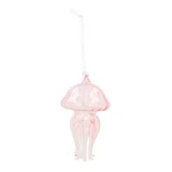 Pink Jellyfish Christmas Ornament | Glass | 12 Cm