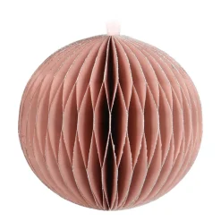 Pink Paper Christmas Bauble 8 Cm