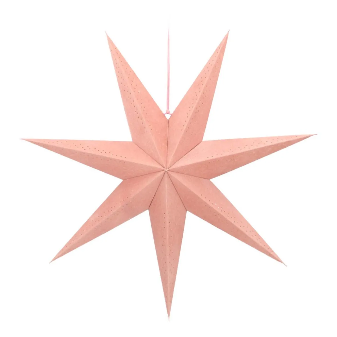 Pink Velvet Paper Star Lantern 60 Cm