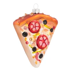 Pizza Slice Christmas Ornament | Glass | 11 Cm