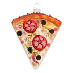 Pizza Slice Christmas Ornament | Glass | 11 Cm