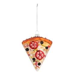 Pizza Slice Christmas Ornament | Glass | 11 Cm