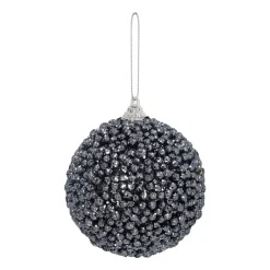 Plastic Christmas Bauble 8 Cm Night Blue