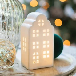Porcelain Canal House As A Christmas Decoration