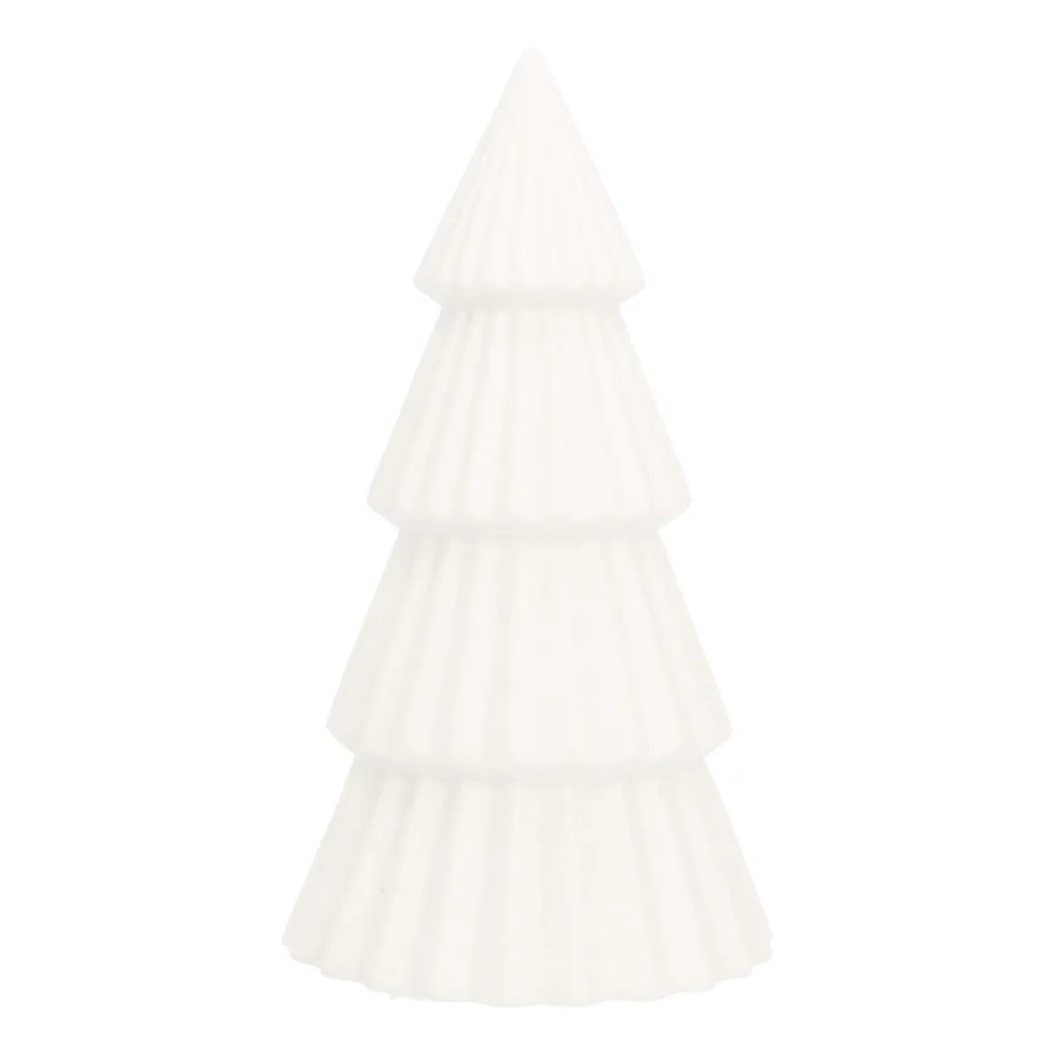 Porcelain Christmas Tree With LED | White | 20 Cm