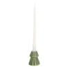Porcelain Christmas Tree Candle Holder | Green | 10 Cm