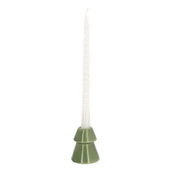 Porcelain Christmas Tree Candle Holder | Green | 10 Cm