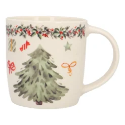Porcelain Christmas Tree Mug With Handle