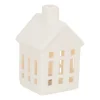 Porcelain House With LED | 11 Cm | White