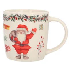 Porcelain Santa Christmas Mug With Handle