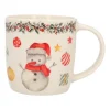 Porcelain Snowman Christmas Mug With Handle