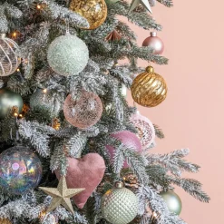 Pre-lit Snowy Christmas Tree Djill Pine 155cm