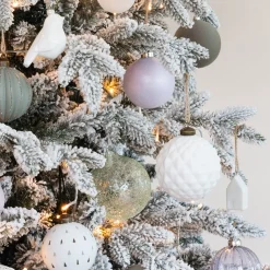 Pre-lit Snowy Christmas Tree Djill Pine 215cm