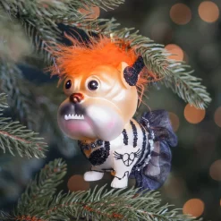 Punk Bulldog Ornament For A Cool Christmas Tree