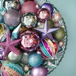 Rainbow Glass Christmas Bauble 8cm