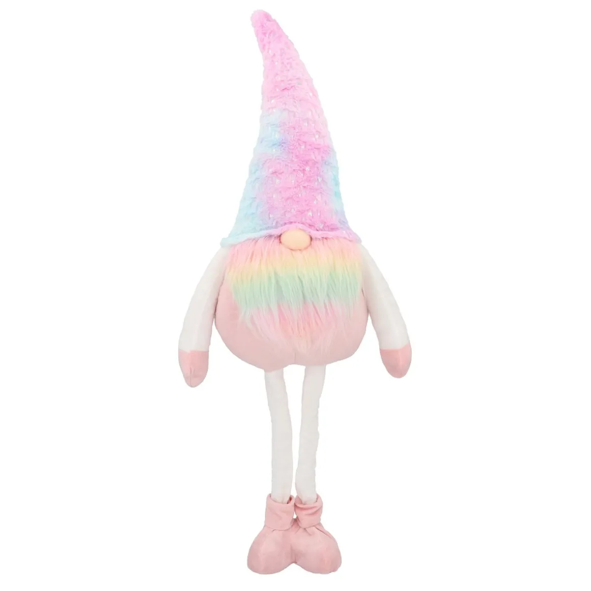 Rainbow Gnome With Hearts And Extendable Legs