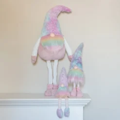 Rainbow Gnome With Hearts And Extendable Legs