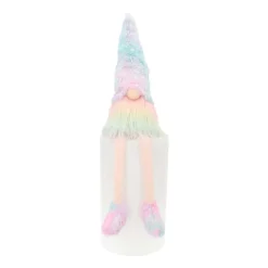 Rainbow-coloured Sitting Gnome | Fabric | 45cm