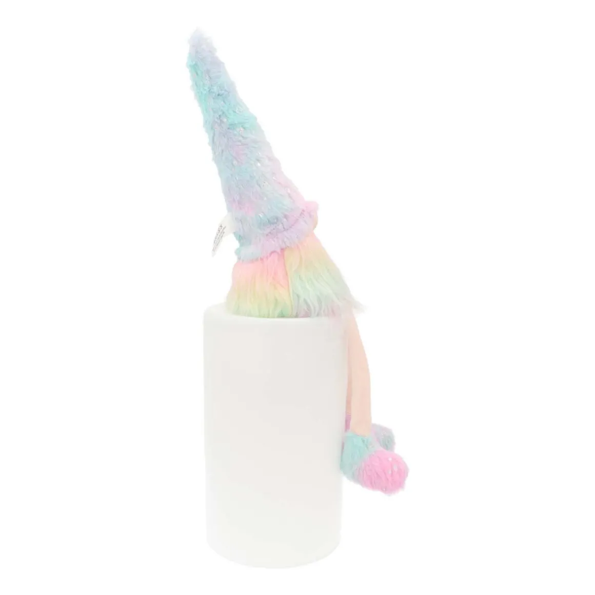 Rainbow-coloured Sitting Gnome | Fabric | 45cm
