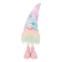 Rainbow-coloured Standing Gnome | Fabric | 45cm