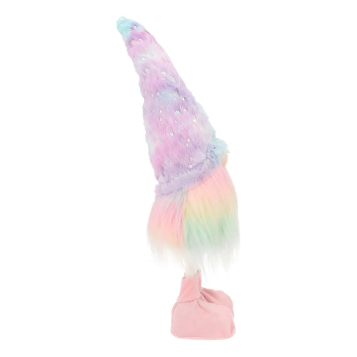 Rainbow-coloured Standing Gnome | Fabric | 45cm