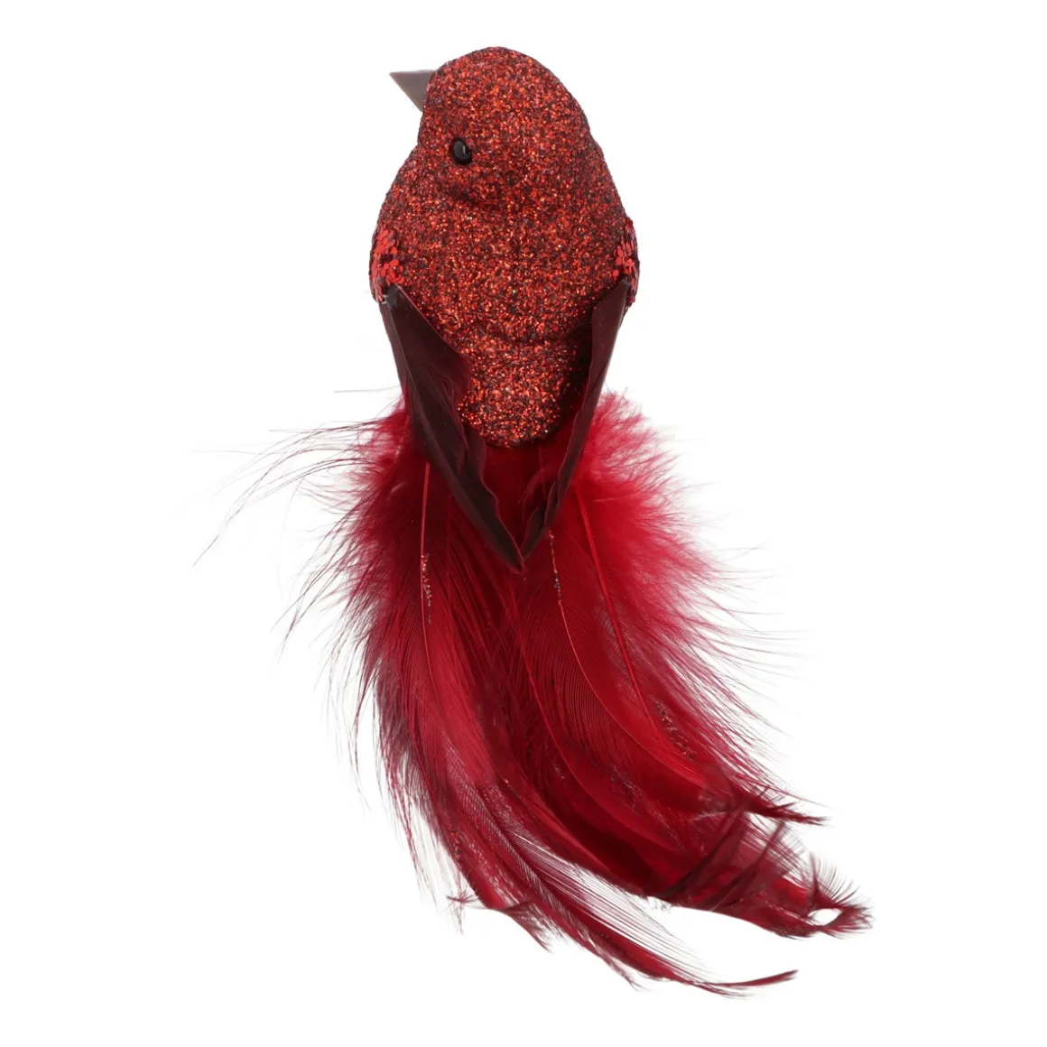 Red Bird On A Clip For The Christmas Tree