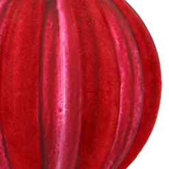 Red Christmas Bauble With Nostalgic Felt