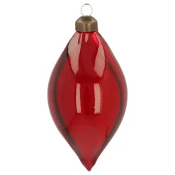 Red Christmas Icicle With Traditional Swirls