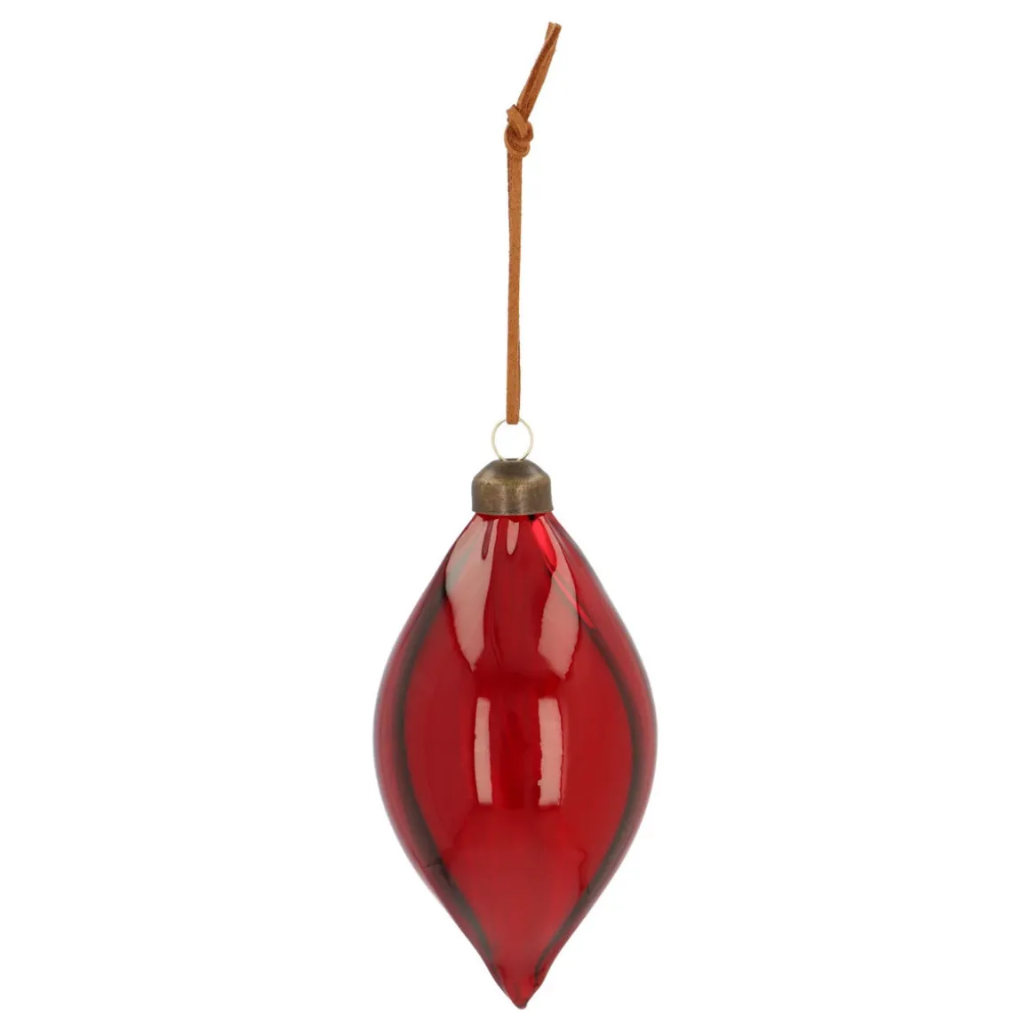 Red Christmas Icicle With Traditional Swirls