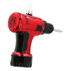 Red Drill Christmas Ornament | Glass | 10 Cm