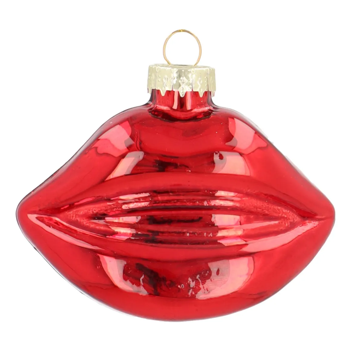 Red Glass Mouth Christmas Ornament