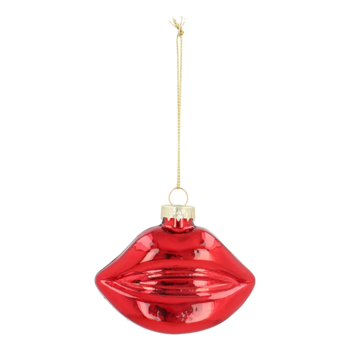 Red Glass Mouth Christmas Ornament