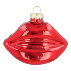 Red Glass Mouth Christmas Ornament