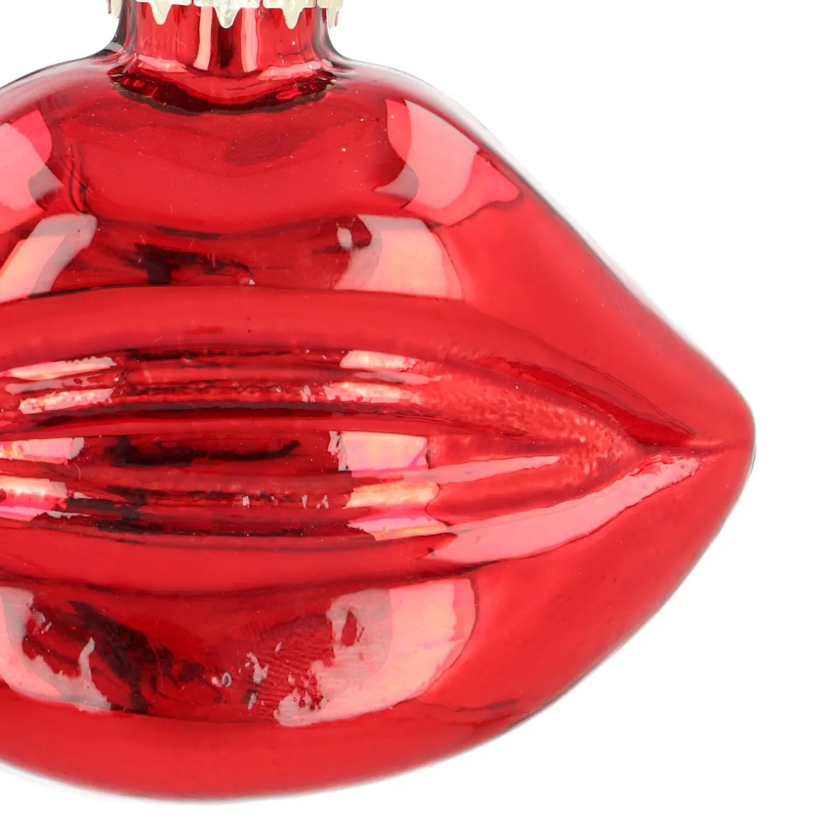 Red Glass Mouth Christmas Ornament