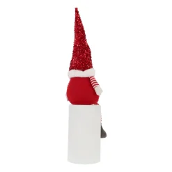 Red Gnome With Dangling Legs And Sequin Hat