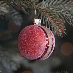 Red Macaron Christmas Ornament