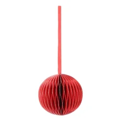 Red Paper Christmas Bauble 8 Cm