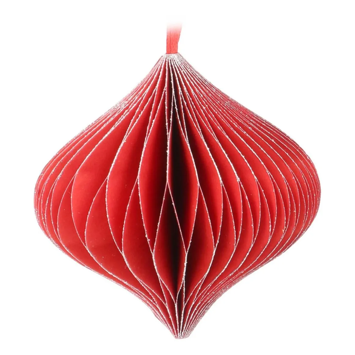 Red Paper Christmas Ornament 8 Cm