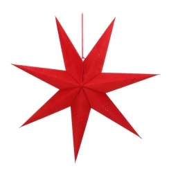 Red Velvet Paper Star Lantern 60 Cm