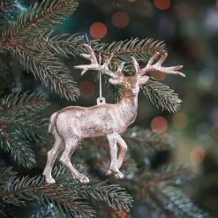 Reindeer Christmas Ornament | Champagne | 13 Cm