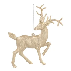 Reindeer Christmas Ornament | Champagne | 14 Cm