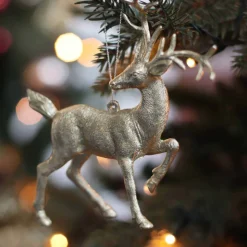 Reindeer Christmas Ornament | Champagne | 14 Cm