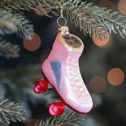 Retro Pink Roller Skate Ornament