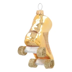 Roller Skate Christmas Ornament | Glass | Gold | 8cm