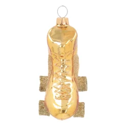 Roller Skate Christmas Ornament | Glass | Gold | 8cm