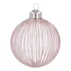 Romantic Light Pink Christmas Bauble With Transparency