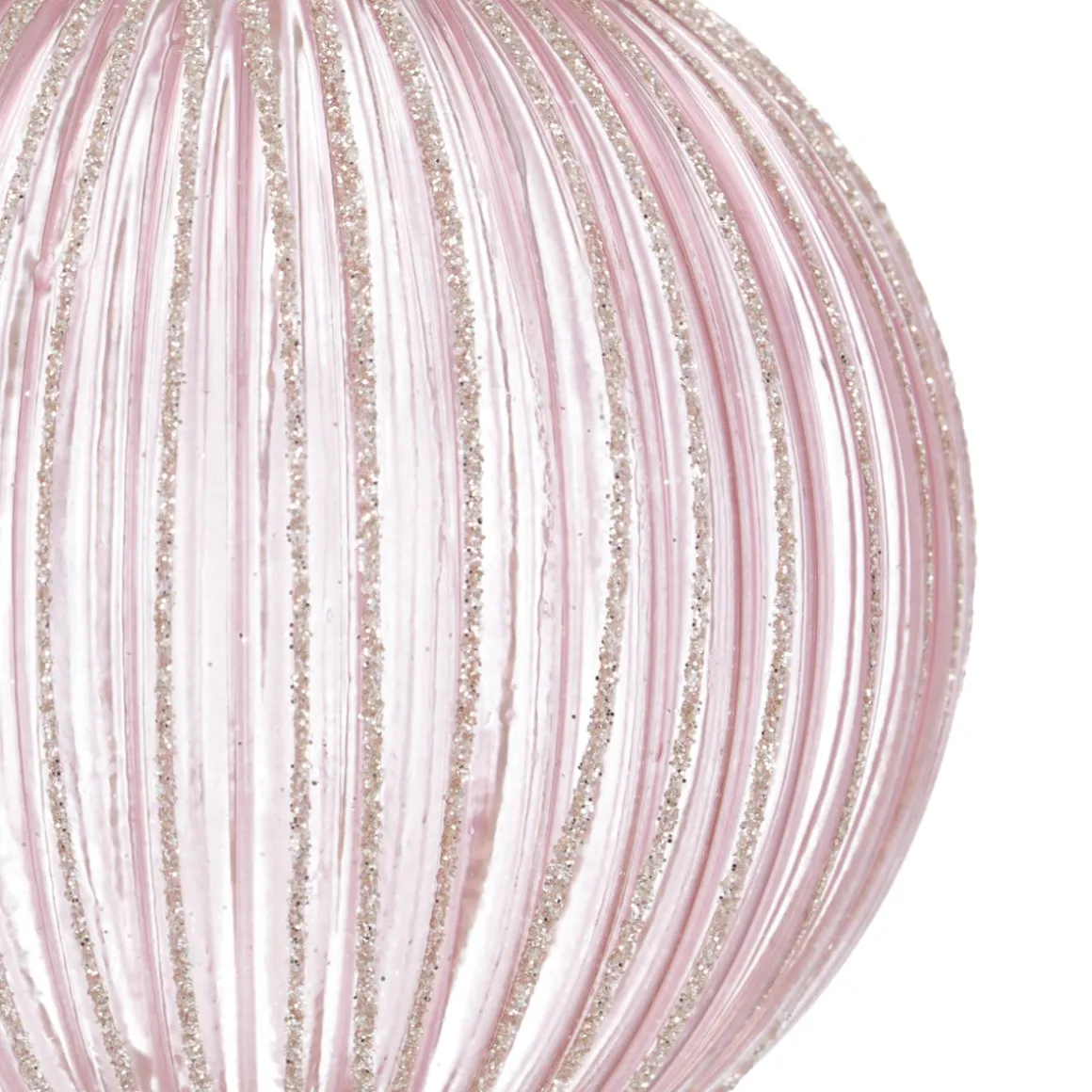 Romantic Light Pink Christmas Bauble With Transparency