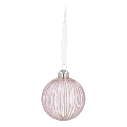 Romantic Light Pink Christmas Bauble With Transparency