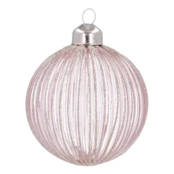 Romantic Light Pink Christmas Bauble With Transparency