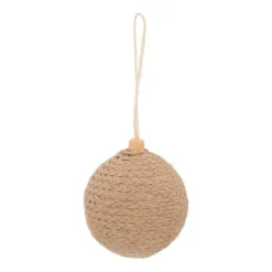 Rustic Beige Jute Christmas Bauble